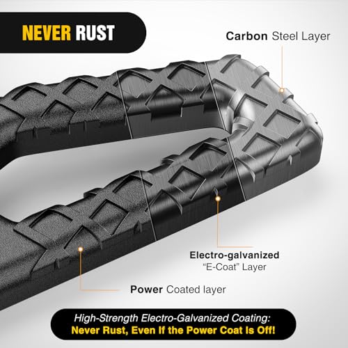Tow Hitch Step Bar 2" Receiver Bumper Guard for Pickup Truck SUV (Tow Hitch Step w/ Anti Rattle Stabilizer)