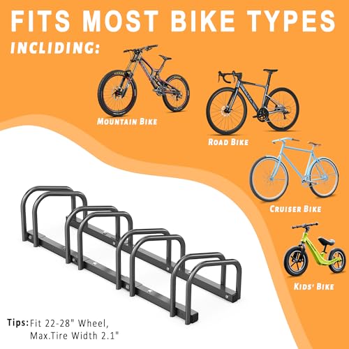 Bike Storage Rack for Garage (4 Bike Holder)