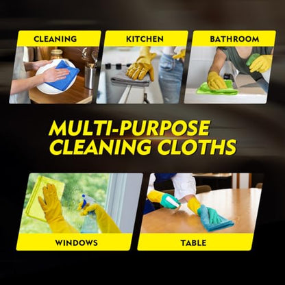 Microfiber Cleaning Cloth 6 Pack (Multicolor / 12.5 x 12.5 Inch)