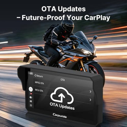 W602 6.25" Motorcycle CarPlay Android Auto Screen GPS Navigation