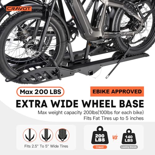 CyberRack E2 EBike Rack with Ramp for 2 EBikes (E2 200lbs)