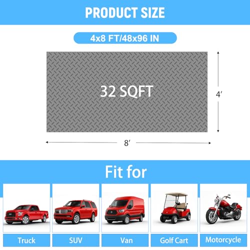 4x8 FT Garage Floor Mat (4x8 FT / Gray)