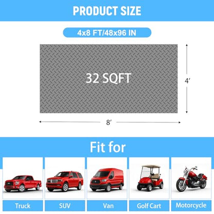 4x8 FT Garage Floor Mat (4x8 FT / Gray)
