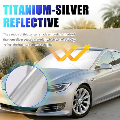 Car Windshield Sun Shade (Silver)