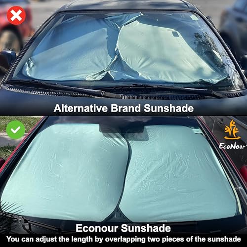 2 Piece Foldable Car Front Window Sun Shade (Small)
