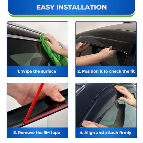 Rain Guards Window Visors for 2008 (2008-2014 C-Class Sedan)