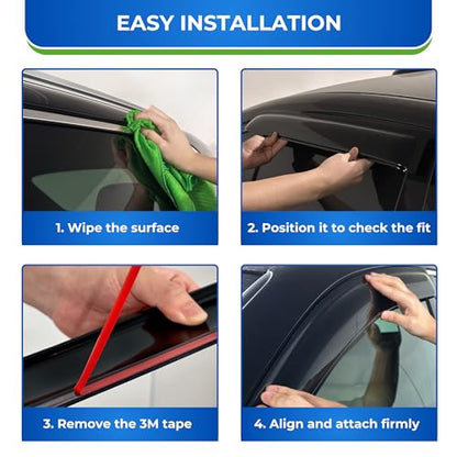 Rain Guards Window Visors for 2008 (2008-2014 C-Class Sedan)