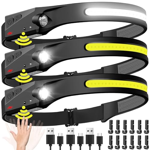 Headlamp Rechargeable 3PCS (3 Pack)