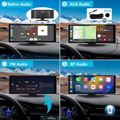 10.26" Carplay Screen for Car Portable (ZX-US-CLP12A-1)