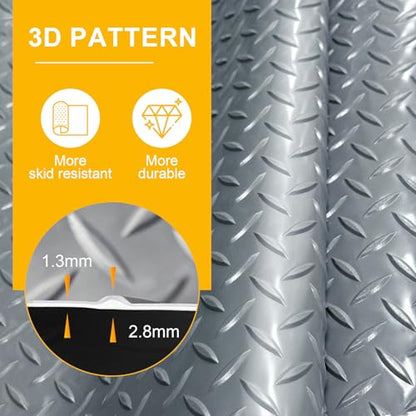 8x20 FT Garage Floor Mat (Grey / 8×20FT)