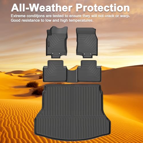 All Weather TPE Floor Mats & Cargo Liner Set for 2014 2015 2016 2017 2018 2019 2020 Nissan Rogue