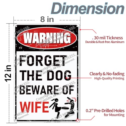 8x12″ Metal Sign (Beware Wife)