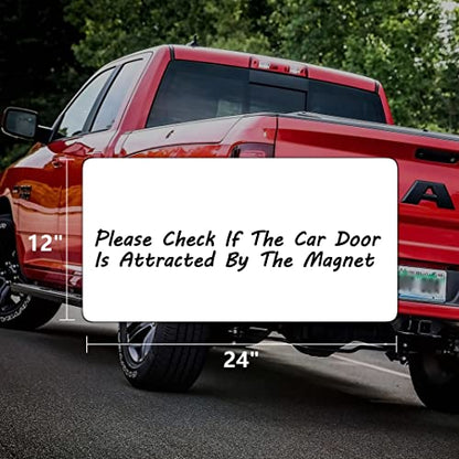 2 Pack Blank Car Door Magnet Sticker (24x12 inch White (2 PACK) / White)