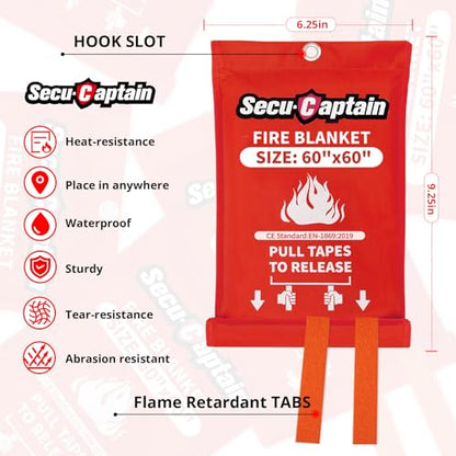 Emergency Fire Blanket for Home (60"x60")
