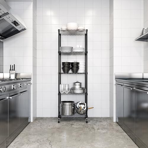 UltraDurable 5 (Black / 5-Tier Shelving, 24" W x 18" D)