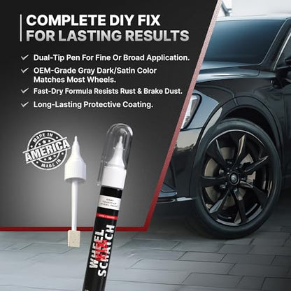 Matte Gray Rim Touch Up Paint (Gray - Dark/Satin - Touch-Up Pen)