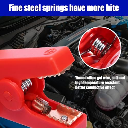 Car Jump Starter Clamps (Black/Red)