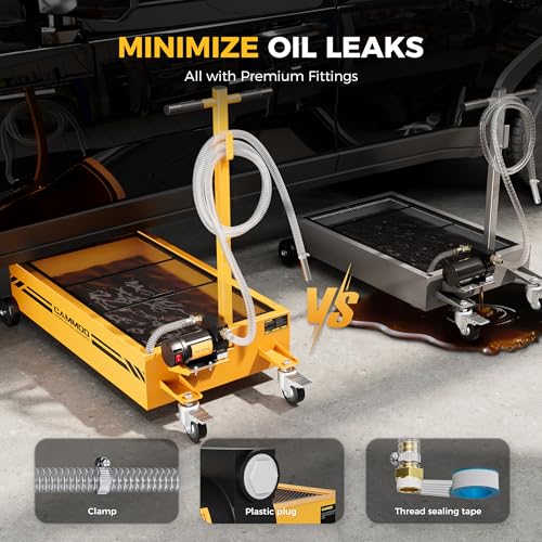 20 Gal Electric Oil Drain Pan with Pump (Yellow)