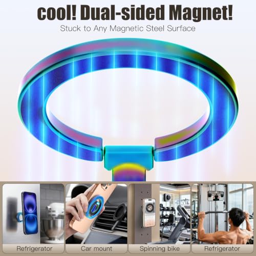 Magnetic Phone Ring Grip for MagSafe Compatible with iPhone17 (Colorful)