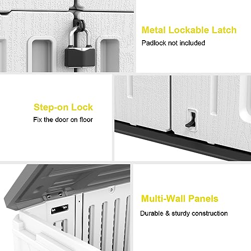 Outdoor Storage Shed (Off White Shed-04D)