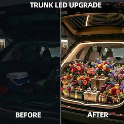 Car Trunk LED Strip Lights (Warm Yellow Light / 157.48")