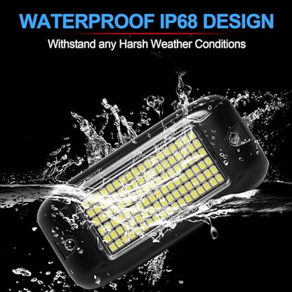 108 High Power LEDs per Pod 4Pods Pure White Rock Lights Ultra (Pure white 108w rock lights)