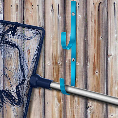 6 Pieces Pool Pole Hook Hanger Swimming Brackets Pool Hook (Blue)