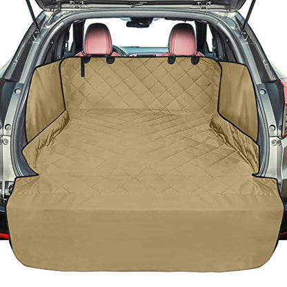 SUV Cargo Liner for Dogs (Khaki / Large Extended (With Flaps) 93")