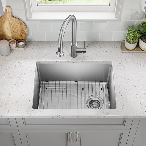 Stainless Steel 25 in 18 Gauge Undermount Kitchen Sink KHU641 (25 Inch / Single Bowl — Undermount)