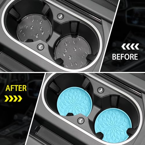 Car Coasters for Cup Holders [4 Pack] (4pack-sky Blue)