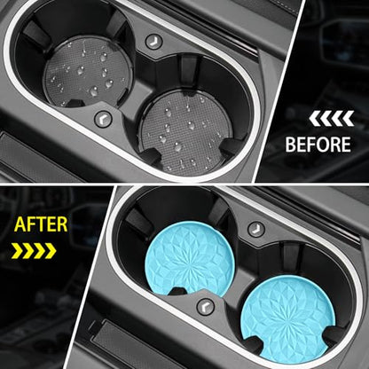 Car Coasters for Cup Holders [4 Pack] (4pack-sky Blue)