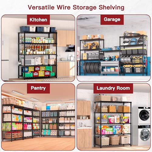 Wire Storage Shelves (35.5"W x 14"D x 72"H)