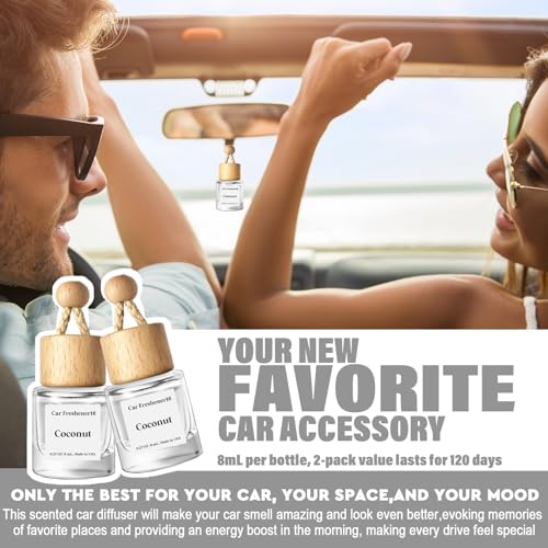 Car Air Freshener Diffuser 2 Pack Hanging Air Freshener Diffuser