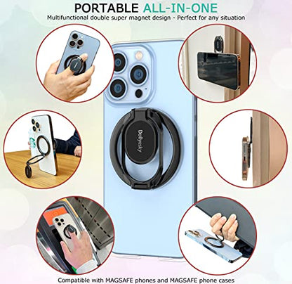 Magnetic Phone Ring Holder for iPhone (Black)