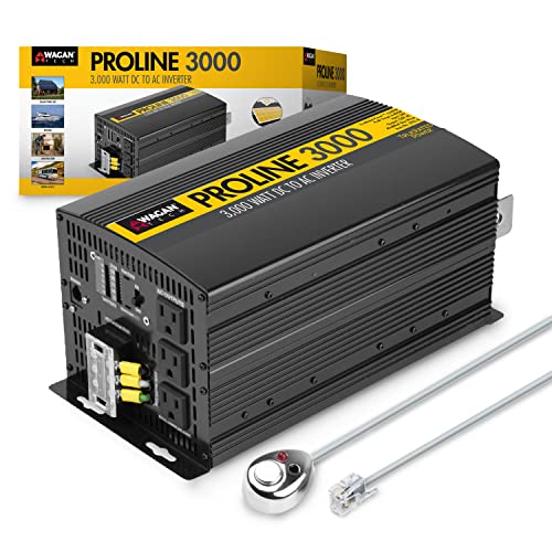 EL3742 3000 Watt Power Inverter with Remote Control 6000 Watt Surge Peak Power converter for Home RV Camping Van Life Off Grid (3000W - 12V)