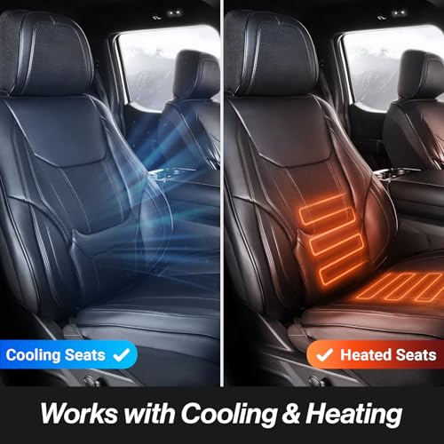 Premium Custom Fit Truck Car Seat Covers Front Seats Waterproof (A10 (See Vehicle Size Chart) / Front - Black)