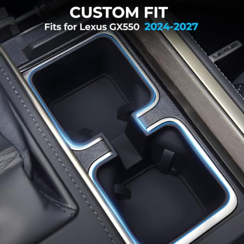 Center Console Cup Holder Inserts for Lexus GX550 2027 2026 2025 2024 (for 2024-2027 GX550)