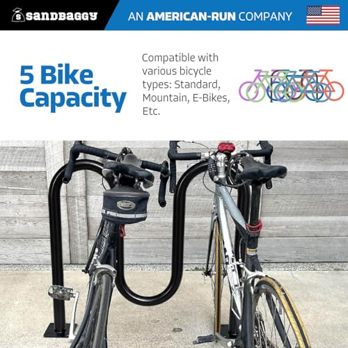 Commercial 5 Bike Rack (Dual Loop - 5 Bike Capacity)