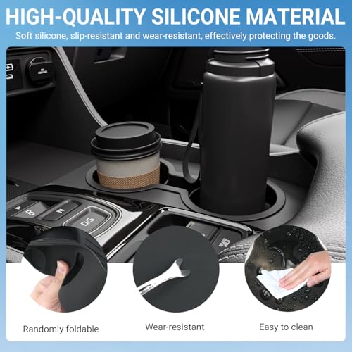 Cup Holder Compatible with 2023 (Black)