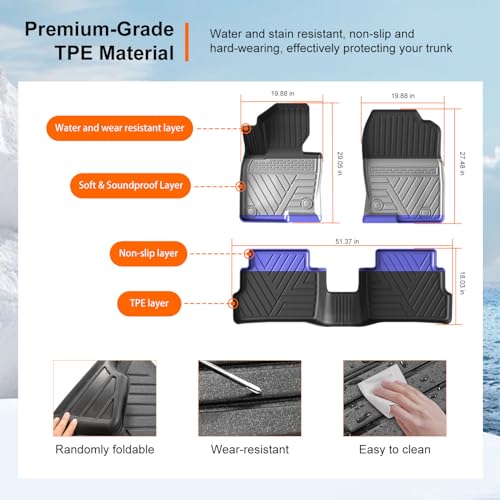 Floor Mats Cargo Mat Compatible with 2017