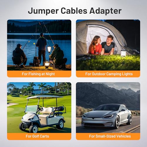Jumper Cables Adapter for Milwaukee M12 12V Battery (2FT 8AWG)