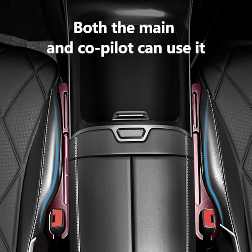 2026 Upgrade] 2PCS Car Seat Gap Filler with Phone Holder (Red)