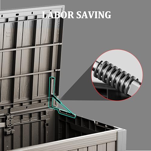 180 Gallon Resin Outdoor Storage Box (Gray / 180 gallons)