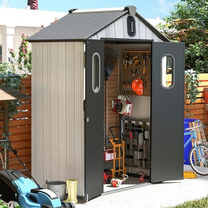 Domi 5x3 FT Resin Outdoor Storage Shed (5x3FT)