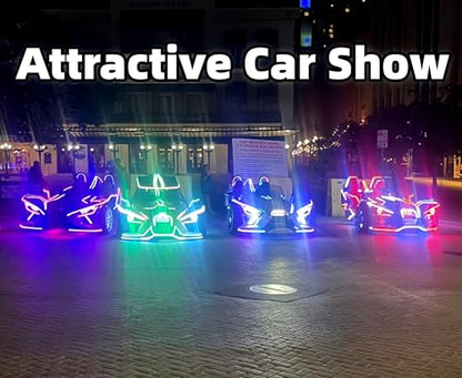 Tinted 4PCS 5FT Chasing LED Light Strips for Slingshot Ryker (4PCS 5FT Tinted Light Strips)
