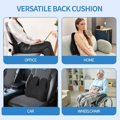 Lumbar Support Pillow for Office Chair (Black-gel / Standart)