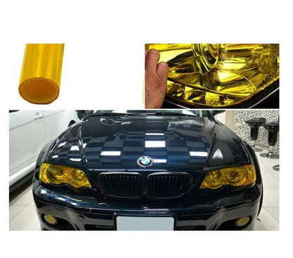 12 by 48 Inches Self Adhesive Headlight (12 X 48 / Golden)