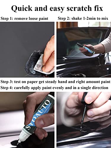 Lunar Silver NH830M Touch Up Paint Fit for Honda Auto Touch up Paint Scratch Repair Pen Brush and Tip 2 in 1 Lunar Silver NH830M (Lunar Silver)