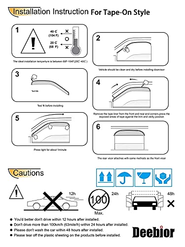 Window Visors Rain Guards for 2013 (2013-2019 Pathfinder(In-Channel))