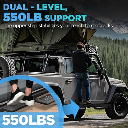 6" Running Boards Anti (Black Square Tube / 07-18 Wrangler JK 4 Doors)